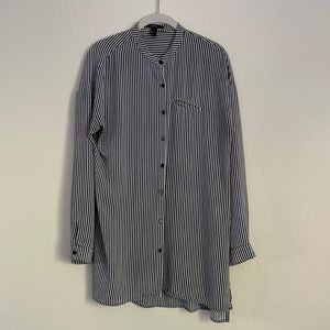 Navy striped Forever 21 blouse